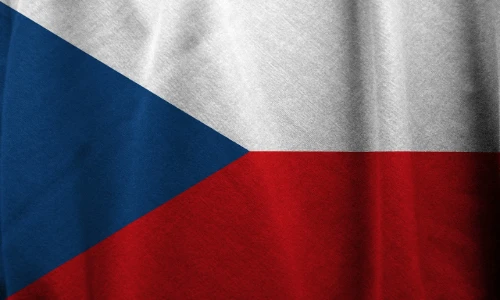 Blue White and Red Flag of the Country Czech Republic
